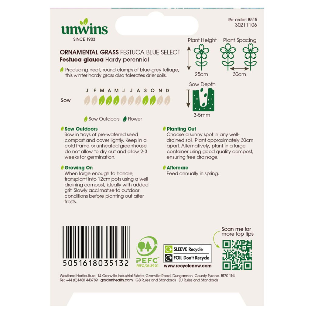 Unwins Festuca Blue Select Seeds 5051618035132 2